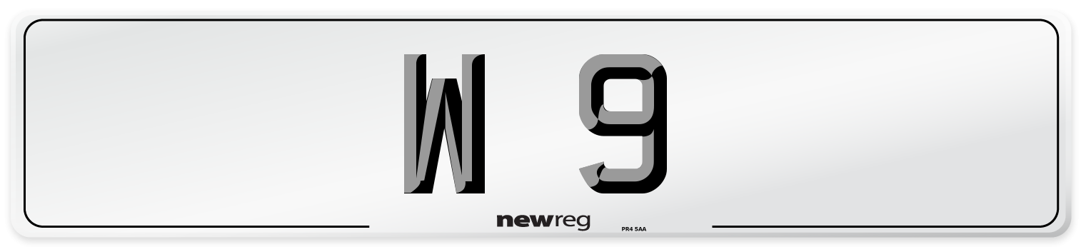 W 9 Number Plate from New Reg
